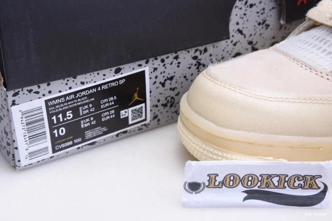 1st Kicks Shoes CV9388-100 x Off-White 4 Sail Jordan Air 0721